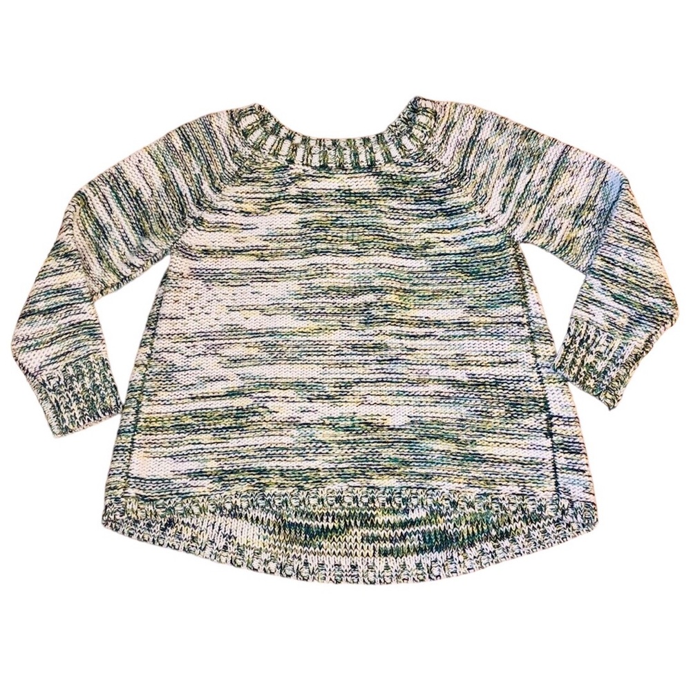 ba&sh green, yellow and white back pleated sweater women’s size 1 / small